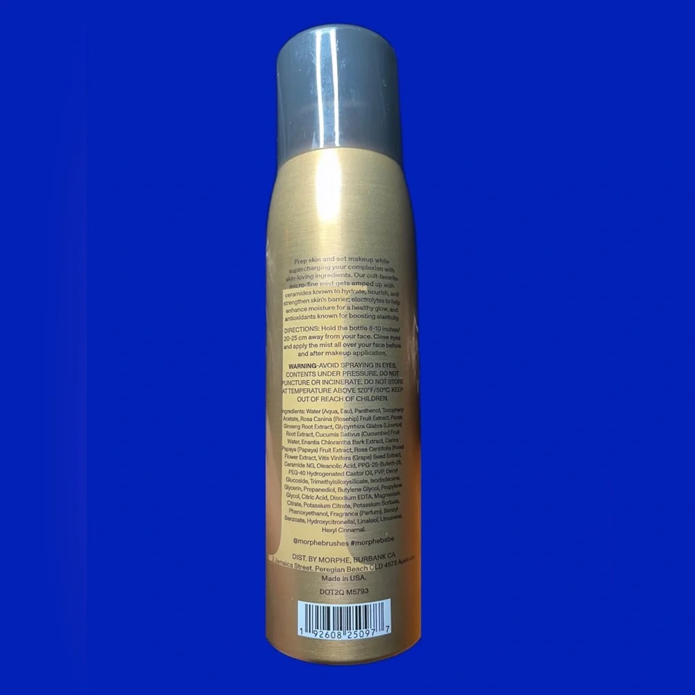 Morphe Continuous Prep & Set Mist+ in Gold and Black